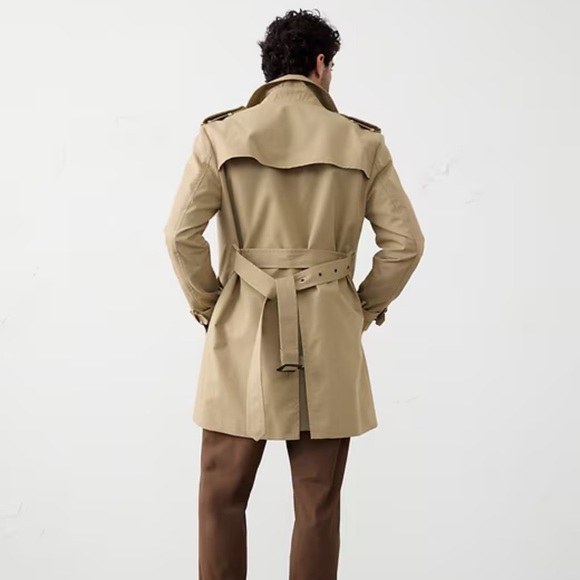 Practically New Banana Republic Men's Brown Trench Coat Khaki - Picture 2 of 7